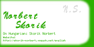 norbert skorik business card